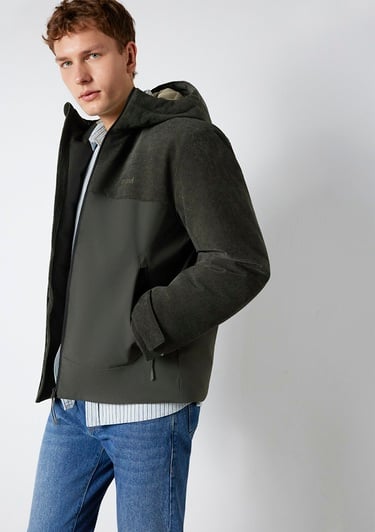  Mavi Kapüşonlu Haki Ceket Regular Fit / Normal Kesim 0110772-71553