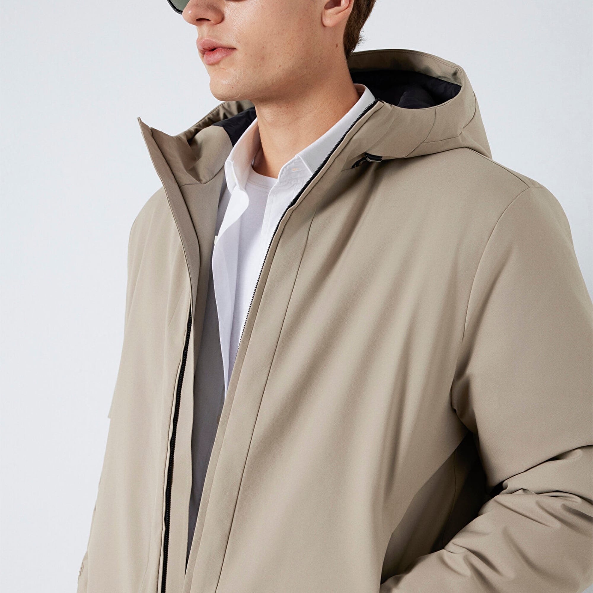 Mavi Kapüşonlu Haki Ceket Loose Fit / Bol Rahat Kesim 0110784-80697