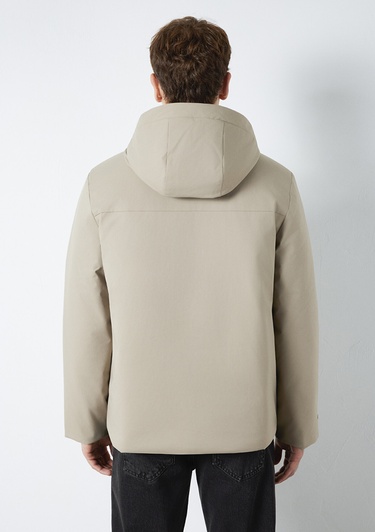  Mavi Kapüşonlu Haki Ceket Loose Fit / Bol Rahat Kesim 0110784-80697