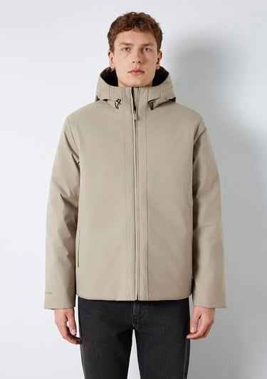  Mavi Kapüşonlu Haki Ceket Loose Fit / Bol Rahat Kesim 0110784-80697