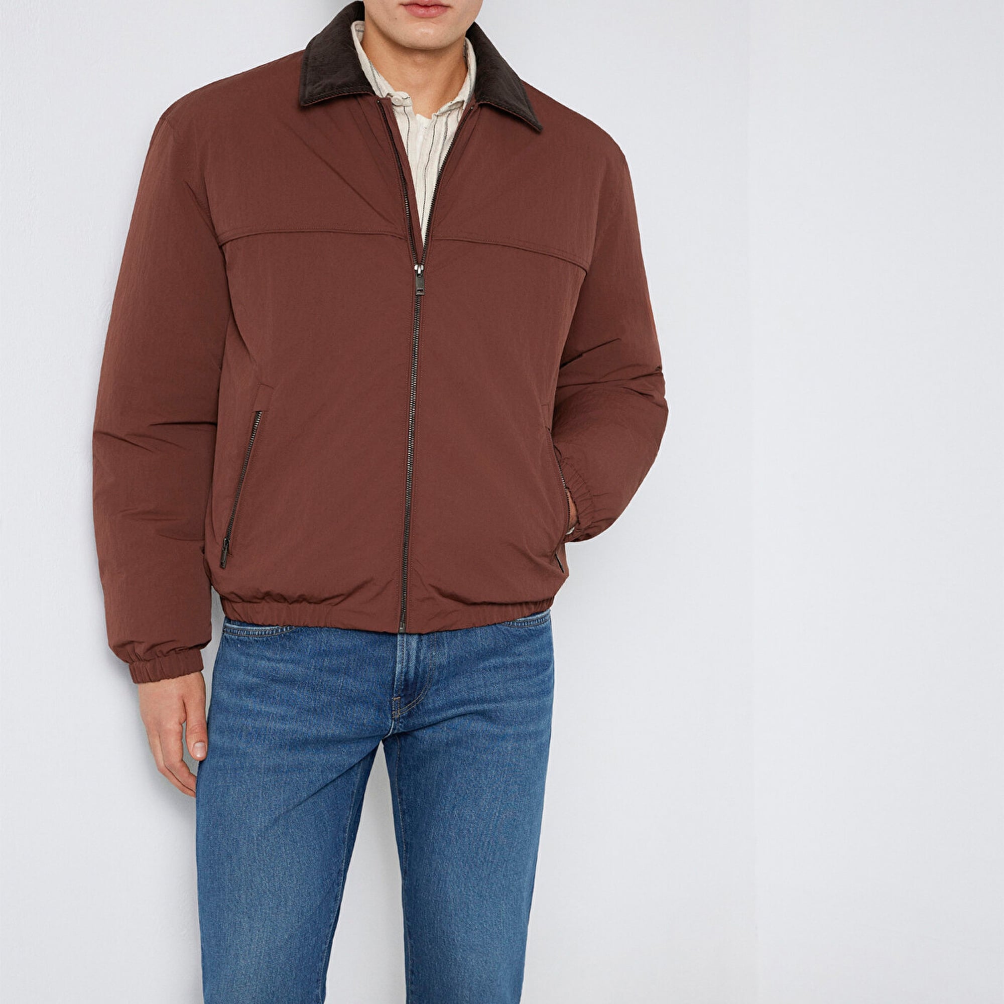 Mavi Kahverengi Ceket Oversize / Geniş Kesim 0110778-91341