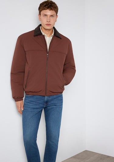  Mavi Kahverengi Ceket Oversize / Geniş Kesim 0110778-91341