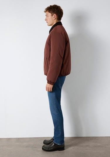  Mavi Kahverengi Ceket Oversize / Geniş Kesim 0110778-91341