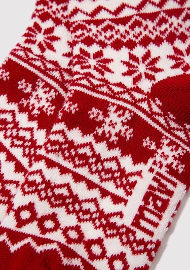  Mavi Yılbaşı Temalı Kırmızı Bot Çorabı 1913698-34329