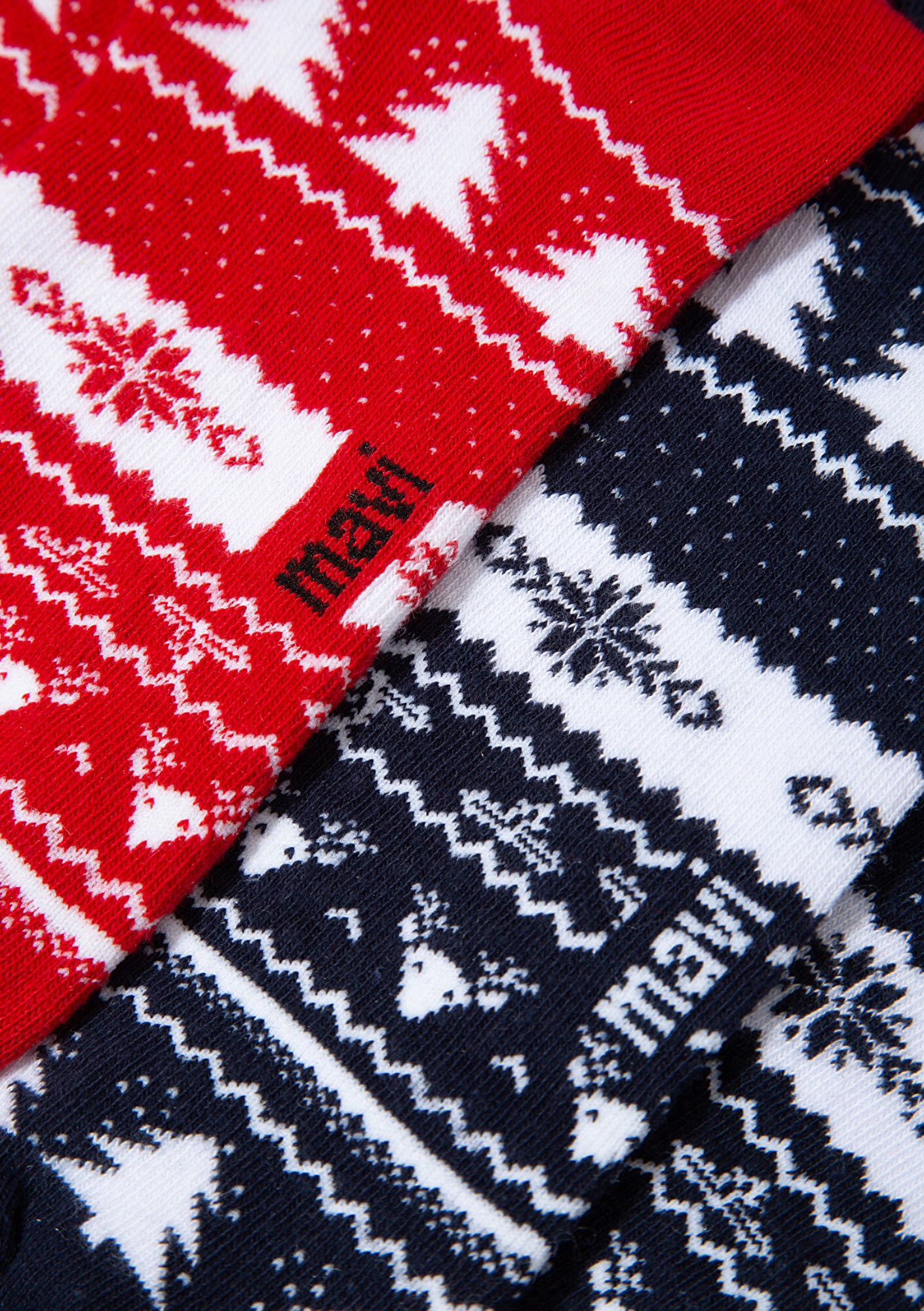  Mavi Yılbaşı Temalı 2li Soket Çorap 0912128-84057