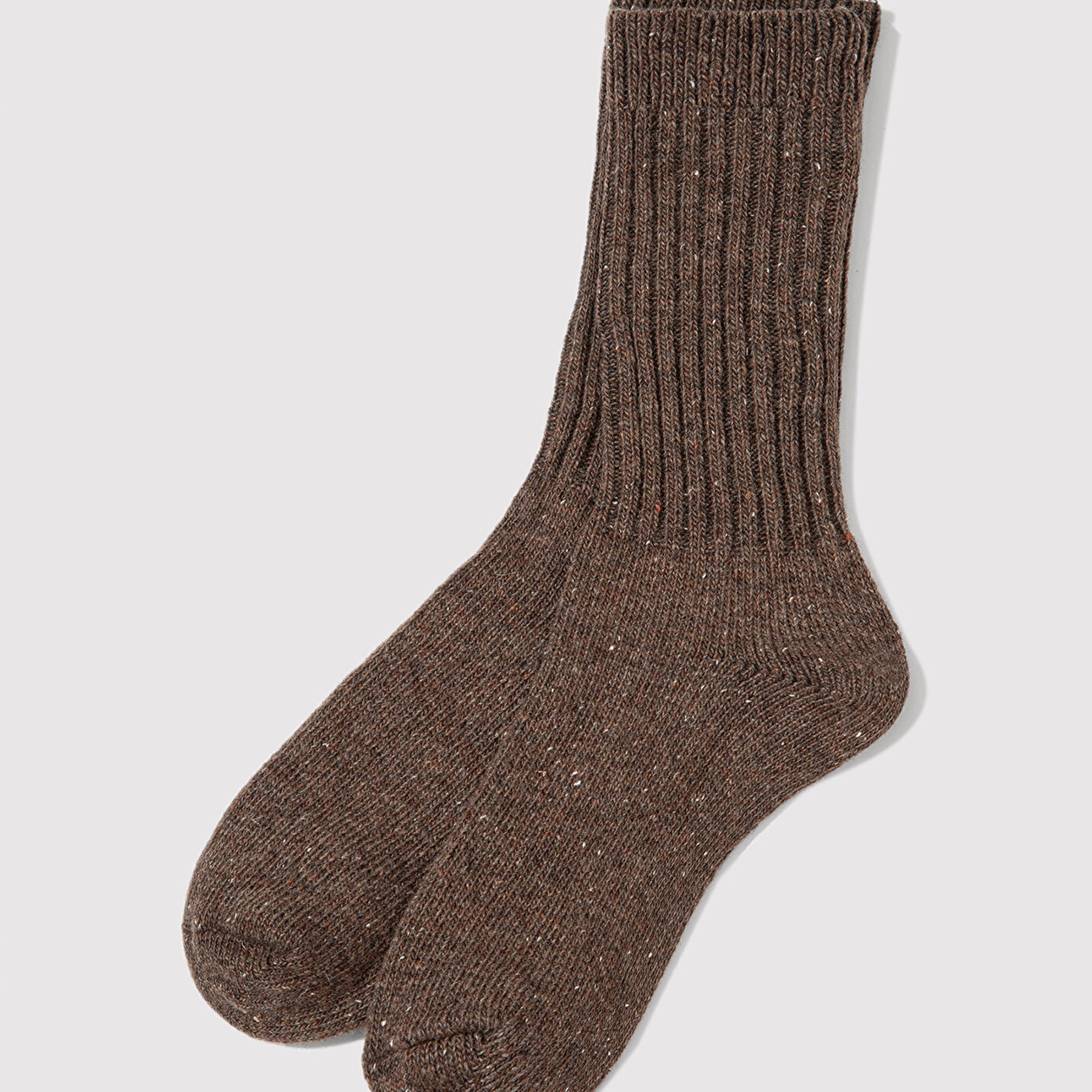 Mavi Yün Karışımlı Kahverengi Bot Çorabı 1913569-29871