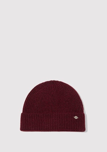  Mavi Yün Karışımlı Bordo Bere 1913608-24862