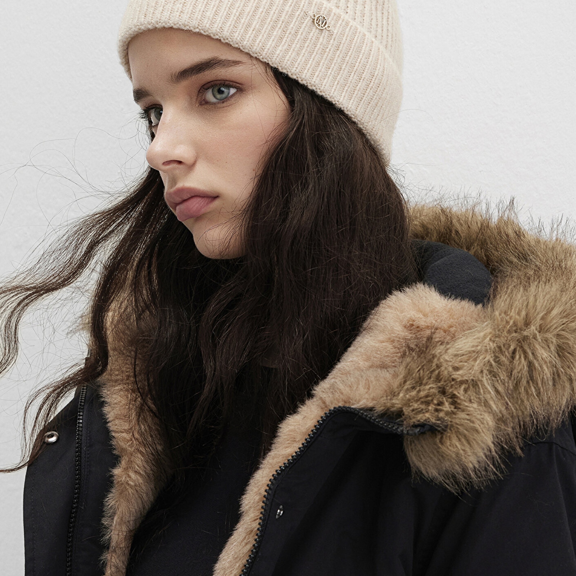 Mavi Yün Karışımlı Ekru Bere 1913608-70048