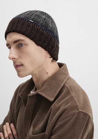  Mavi Yün Karışımlı Gri Bere 0912003-24674