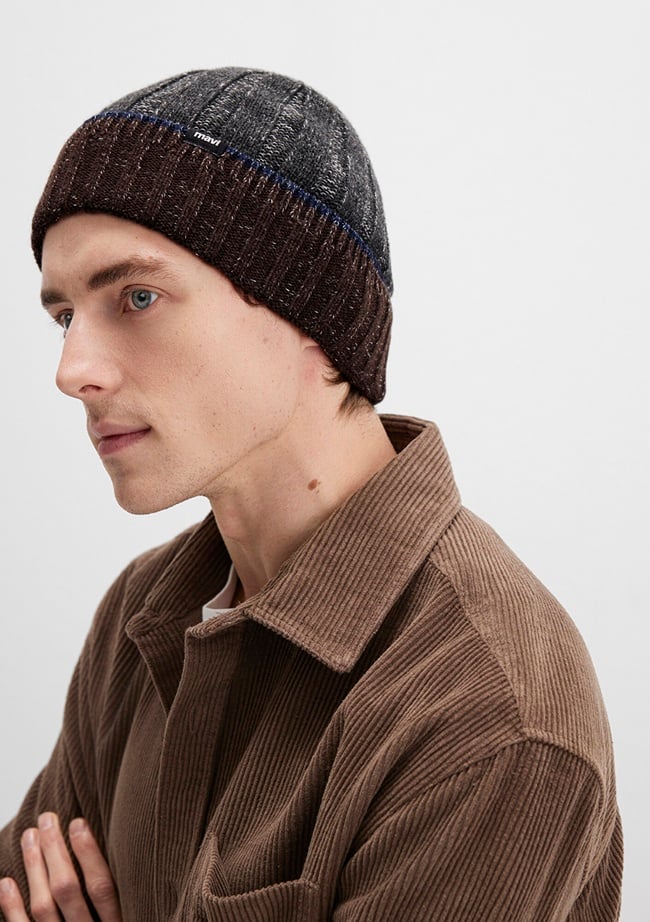  Mavi Yün Karışımlı Gri Bere 0912003-24674