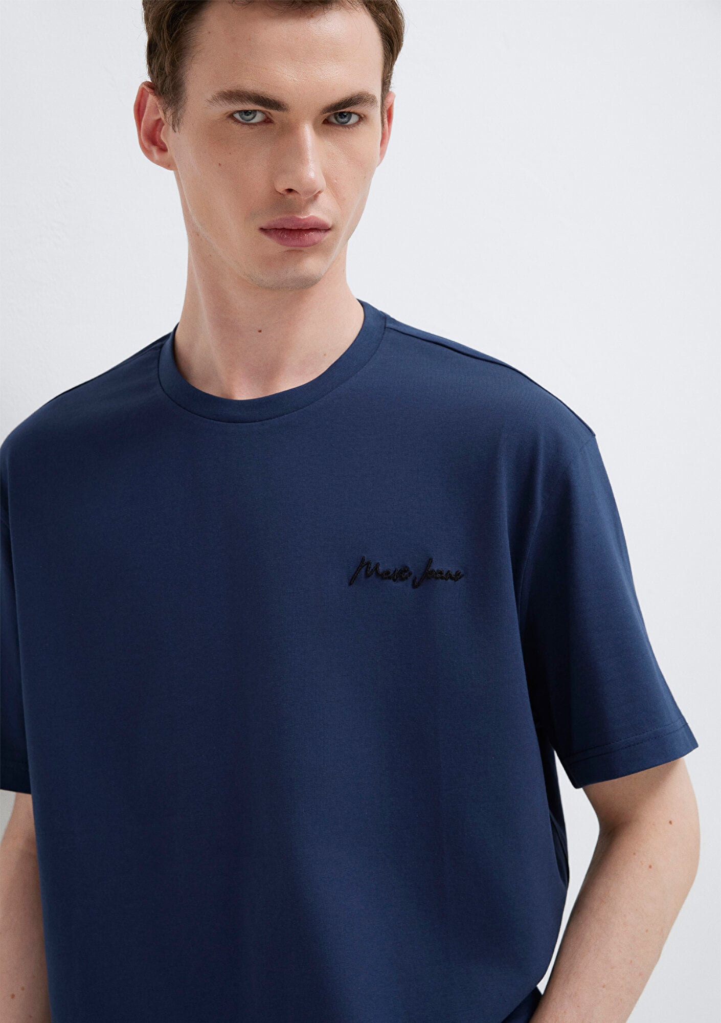 Mavi Mavi Jeans Baskılı Lacivert Tişört Loose Fit / Bol Rahat Kesim 0612733-70497