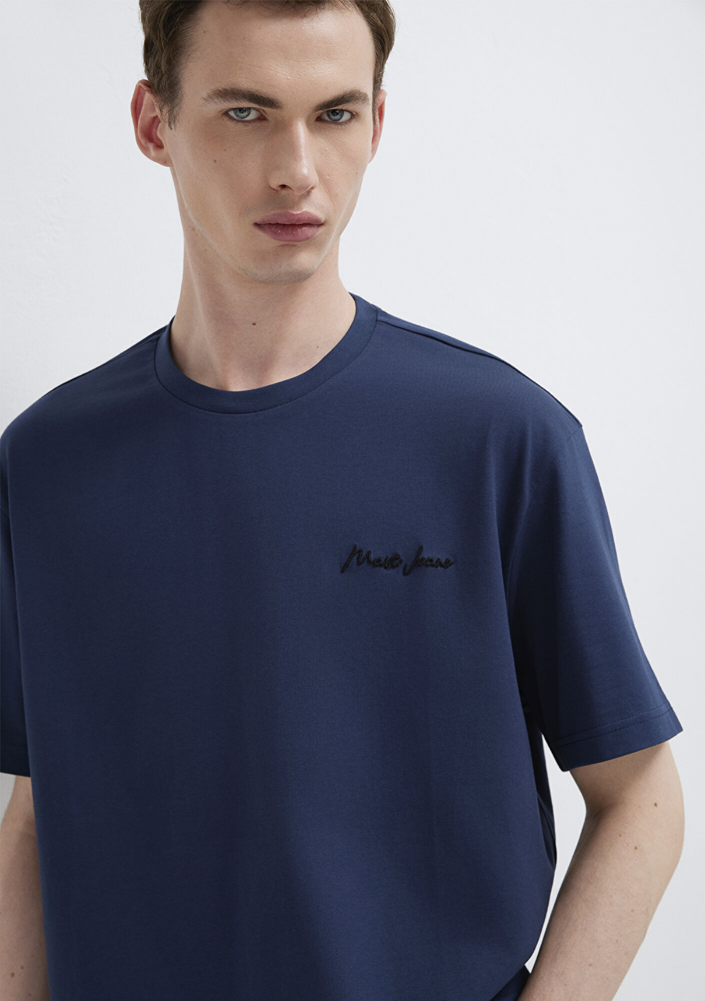 Mavi Mavi Jeans Baskılı Lacivert Tişört Loose Fit / Bol Rahat Kesim 0612733-70497