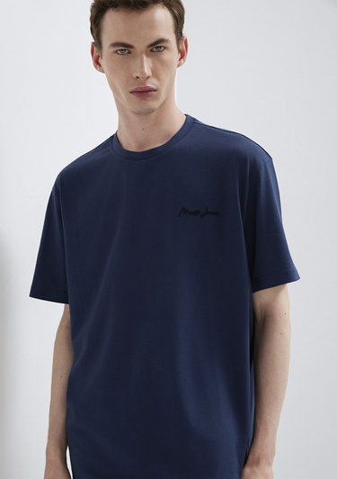  Mavi Mavi Jeans Baskılı Lacivert Tişört Loose Fit / Bol Rahat Kesim 0612733-70497