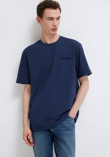  Mavi Mavi Jeans Baskılı Lacivert Tişört Loose Fit / Bol Rahat Kesim 0612733-70497