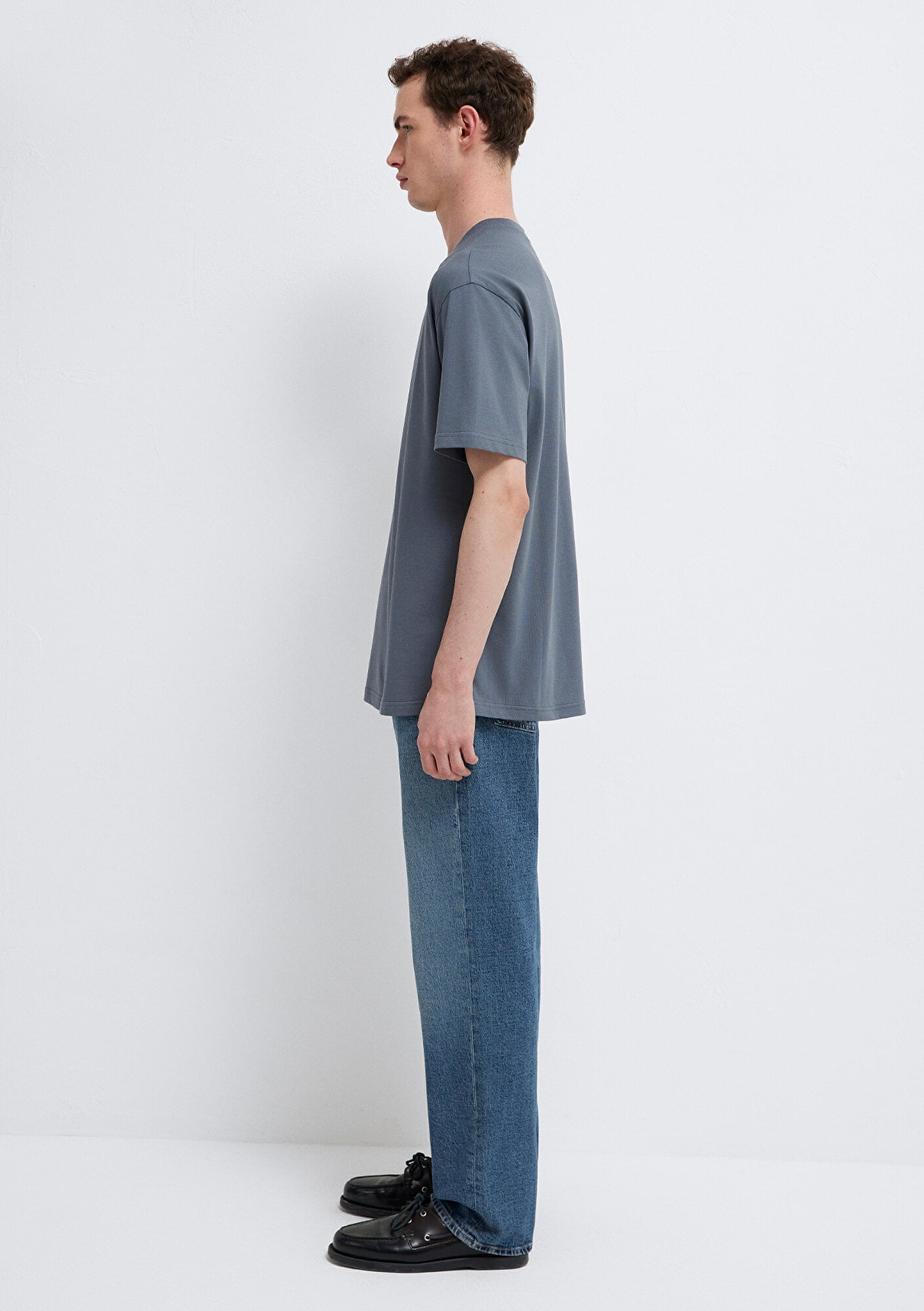 Mavi 3lü Erkek Basic Tişört Loose Fit / Bol Rahat Kesim 0612315-70325