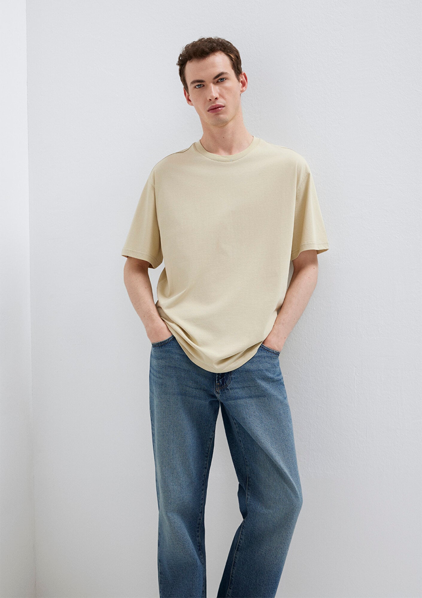 Mavi 3lü Erkek Basic Tişört Loose Fit / Bol Rahat Kesim 0612315-70325