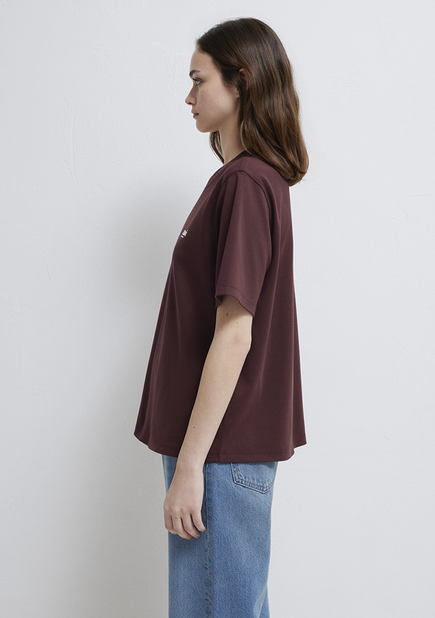  Mavi Mavi Jeans Baskılı Bordo Tişört Regular Fit / Normal Kesim 1613804-70223