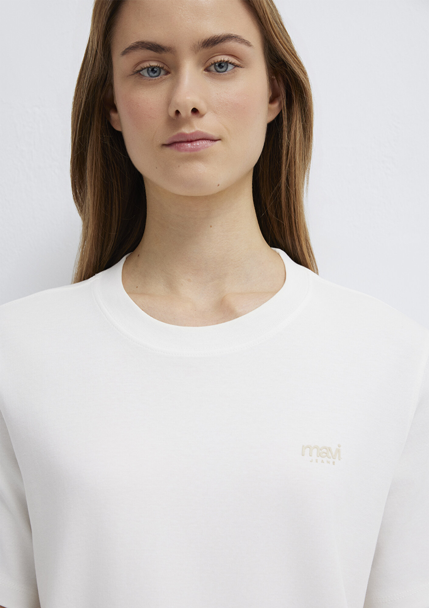  Mavi Mavi Jeans Baskılı Ekru Tişört Regular Fit / Normal Kesim 1613804-80194