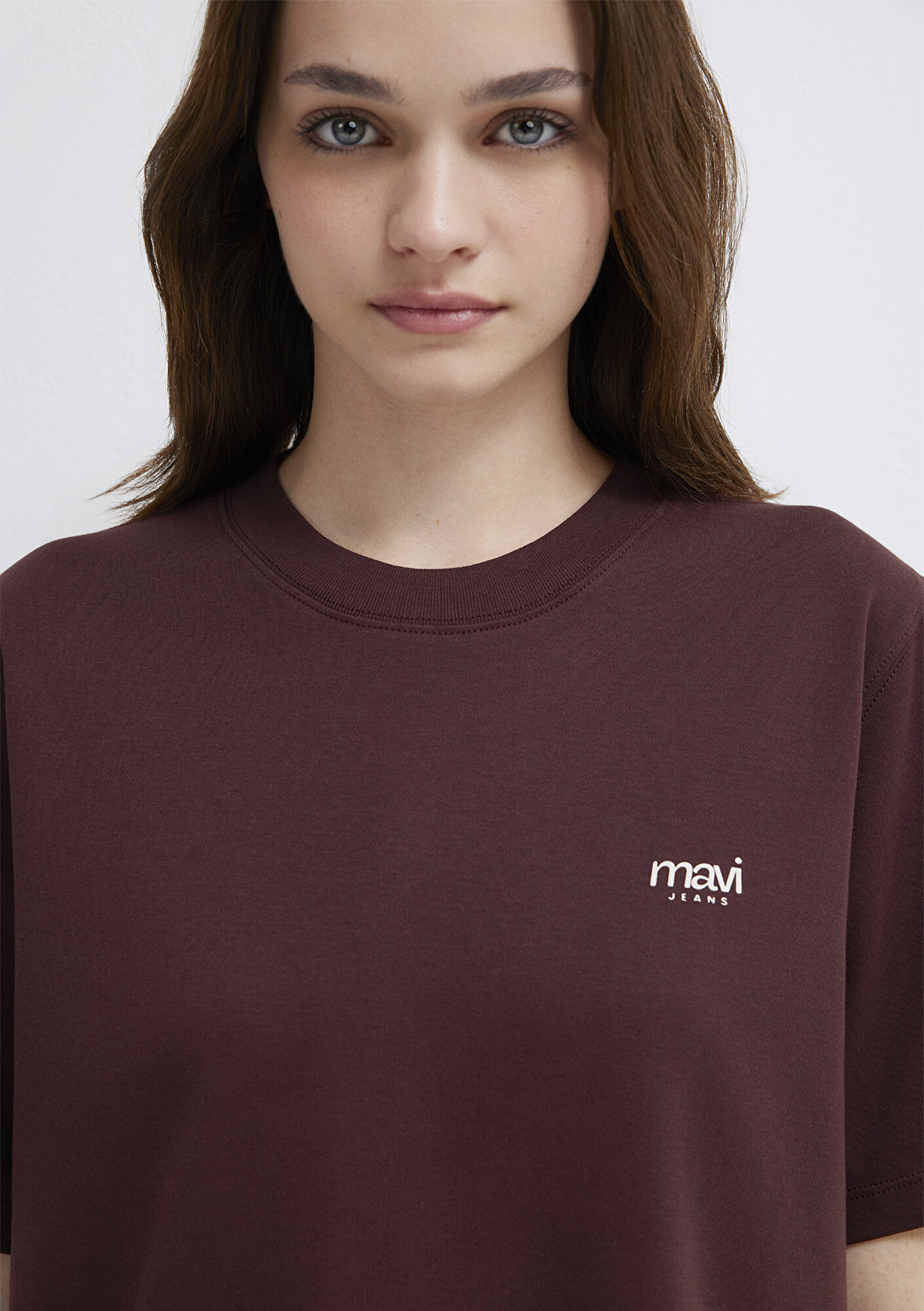  Mavi Mavi Jeans Baskılı Bordo Tişört Regular Fit / Normal Kesim 1613804-70223