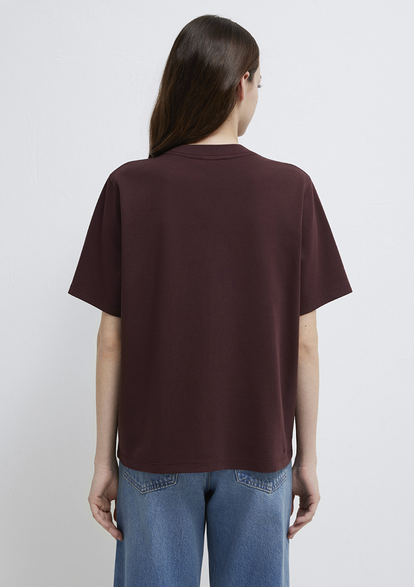  Mavi Mavi Jeans Baskılı Bordo Tişört Regular Fit / Normal Kesim 1613804-70223