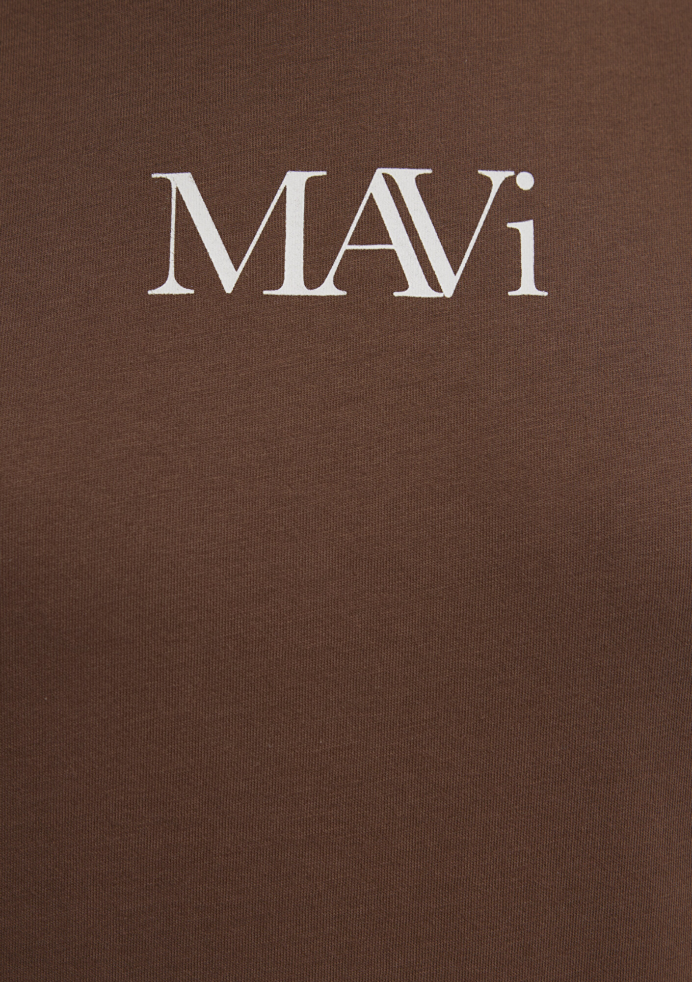  Mavi Mavi Logo Baskılı Kahverengi Tişört Regular Fit / Normal Kesim 1611594-70243