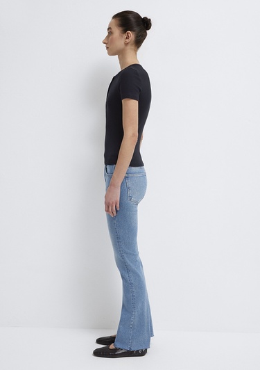  Mavi Siyah Basic Tişört Fitted / Vücuda Oturan Kesim 1613806-900