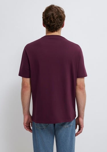  Mavi Mavi Logo Baskılı Mor Tişört Loose Fit / Bol Rahat Kesim 0611711-70434