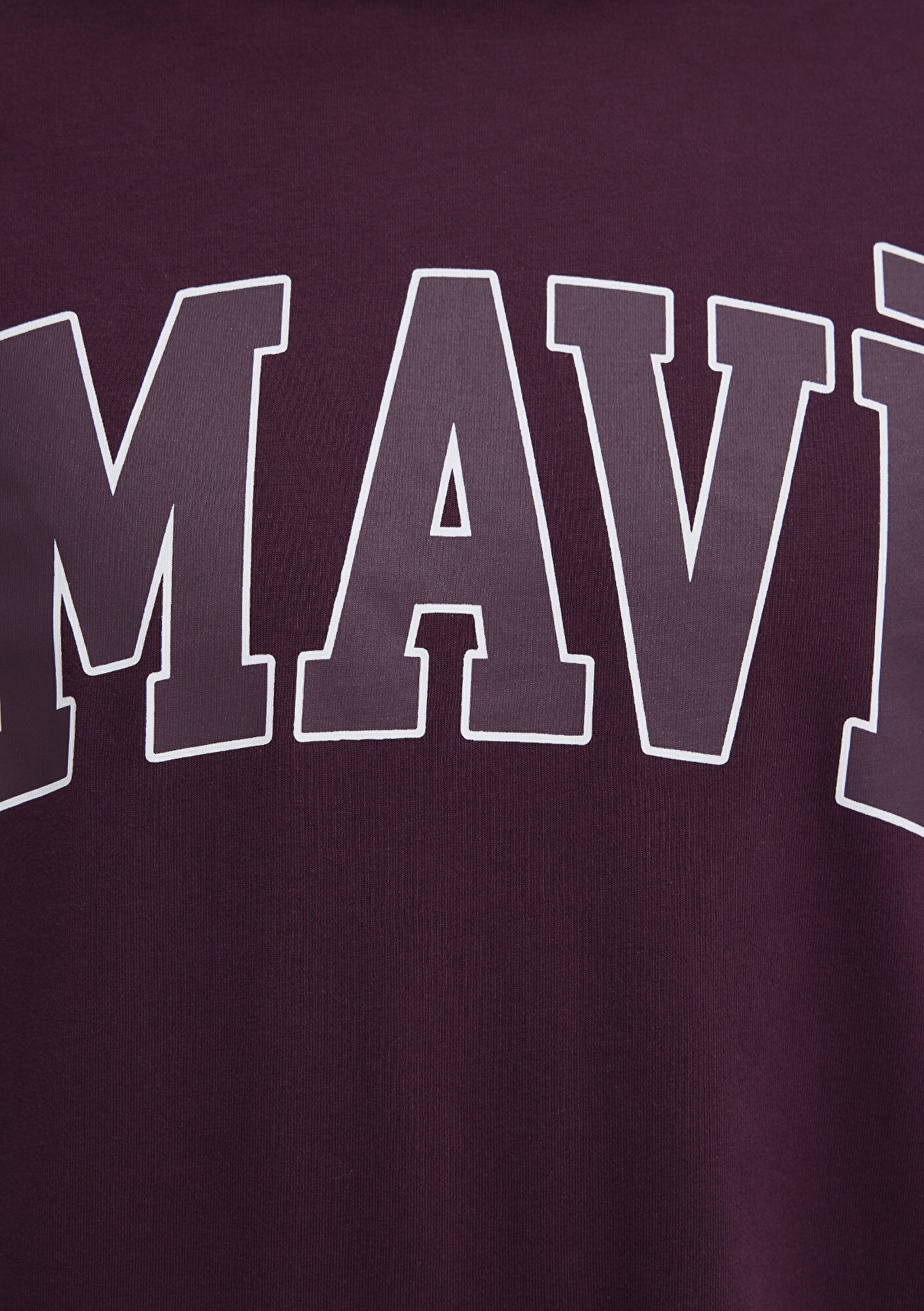 Mavi Mavi Logo Baskılı Mor Tişört Loose Fit / Bol Rahat Kesim 0611711-70434