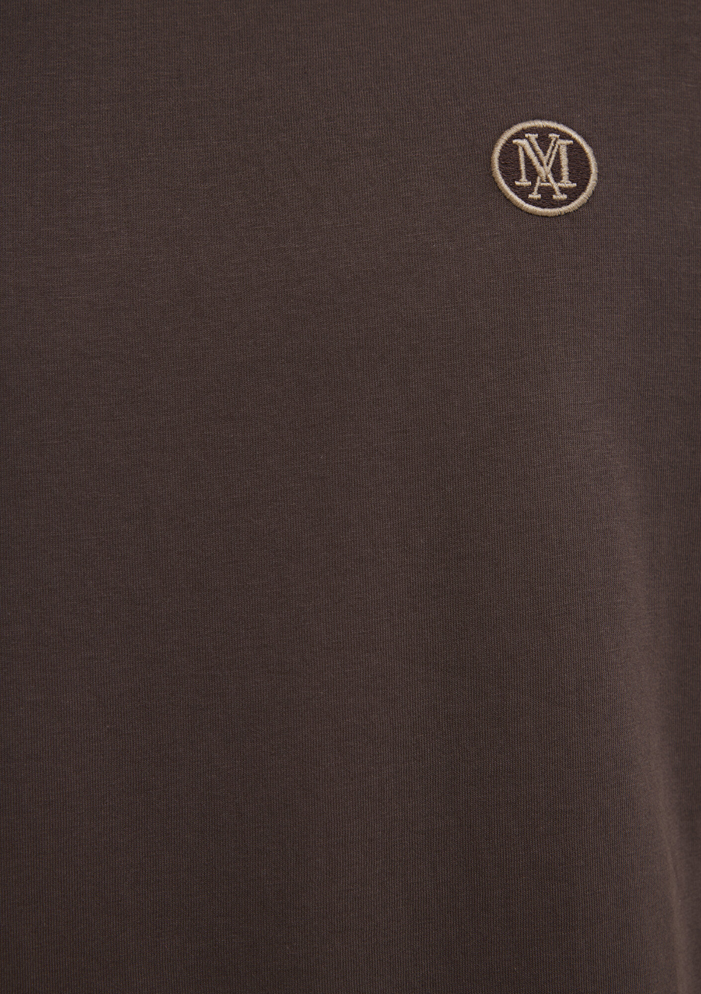 Mavi Mavi Logo İşlemeli Kahverengi Basic Tişört Loose Fit / Bol Rahat Kesim 067074-70251