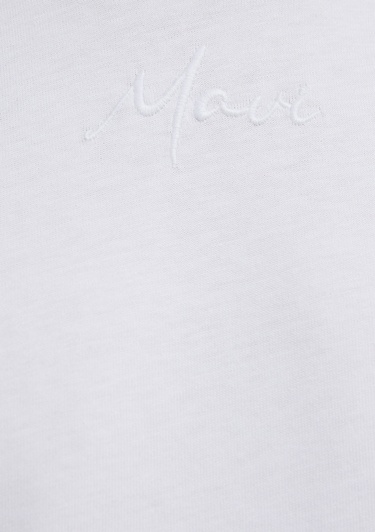  Mavi Mavi Nakışlı Beyaz Tişört Relaxed Fit / Rahat Kesim 0613130-620