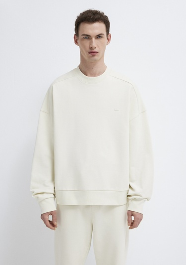  Mavi Bisiklet Yaka Ekru Sweatshirt 0S10550-71610