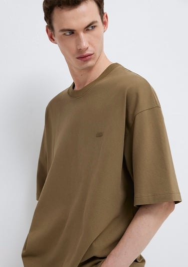  Mavi Yeşil Basic Tişört Oversize / Geniş Kesim 0613188-71564