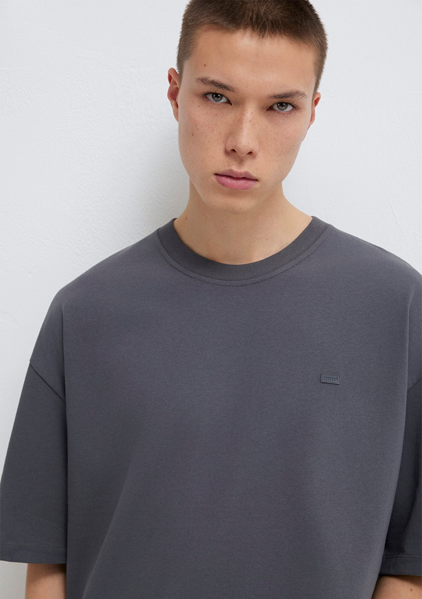 Mavi Gri Basic Tişört Oversize / Geniş Kesim 0613188-80955