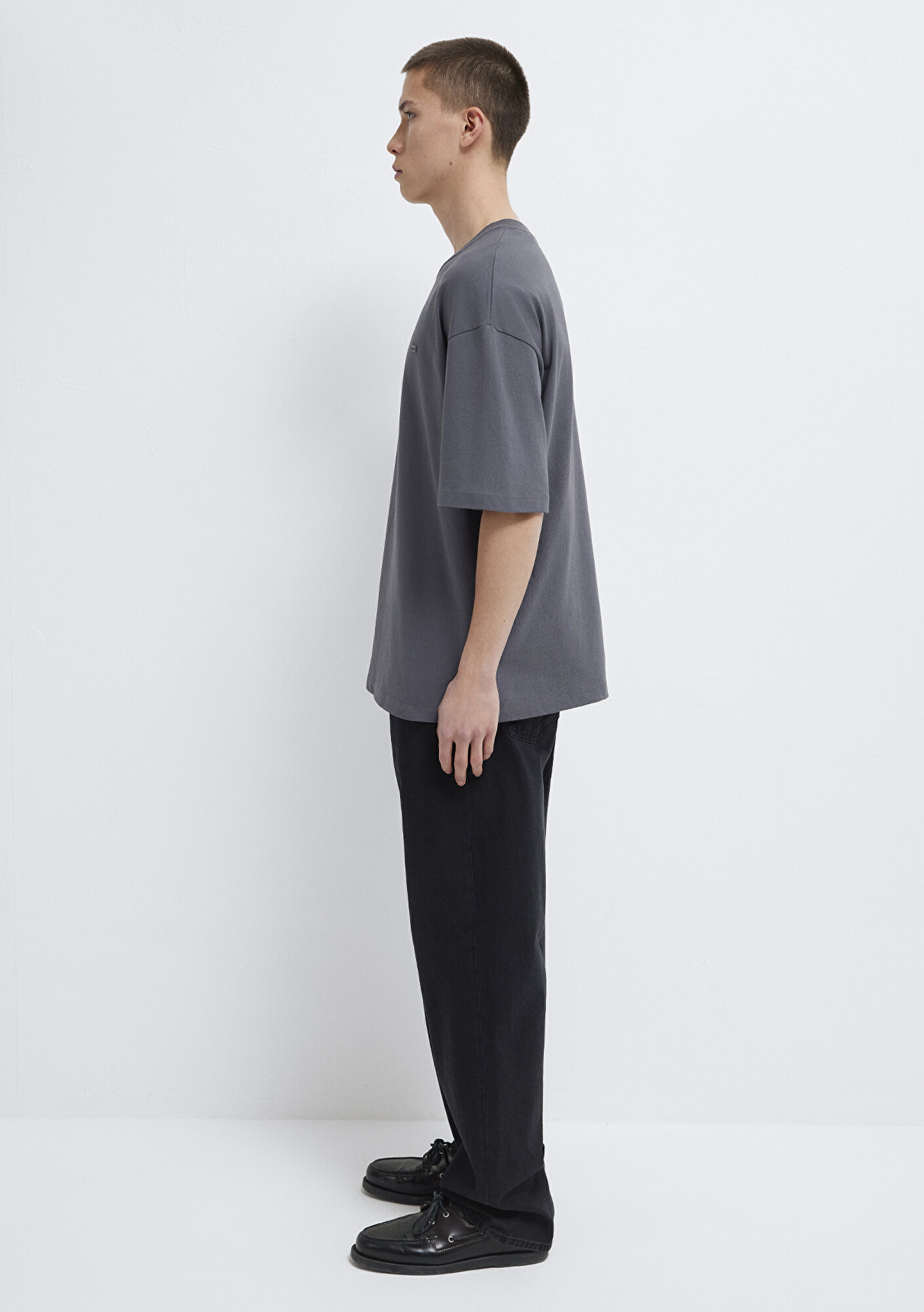 Mavi Gri Basic Tişört Oversize / Geniş Kesim 0613188-80955