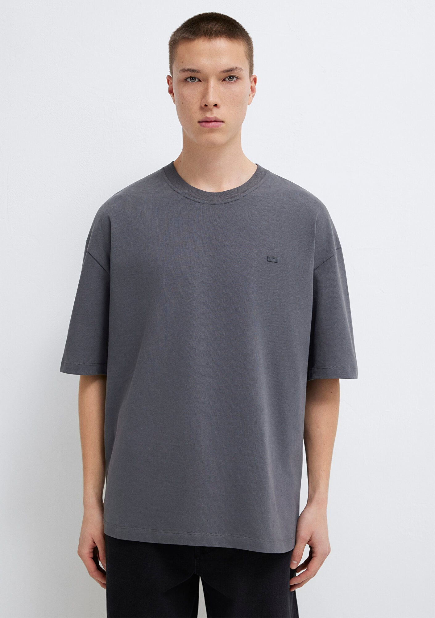 Mavi Gri Basic Tişört Oversize / Geniş Kesim 0613188-80955