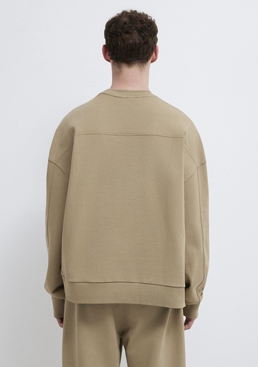  Mavi Bisiklet Yaka Kahverengi Sweatshirt 0S10550-70362