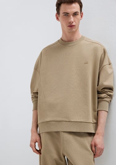  Mavi Bisiklet Yaka Kahverengi Sweatshirt 0S10550-70362