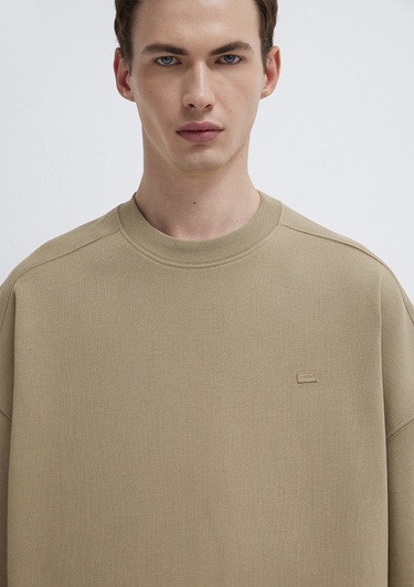  Mavi Bisiklet Yaka Kahverengi Sweatshirt 0S10550-70362