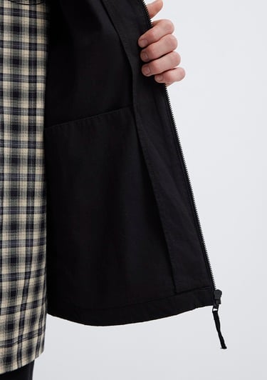  Mavi Siyah Gömlek Loose Fit / Bol Rahat Kesim 0211883-900