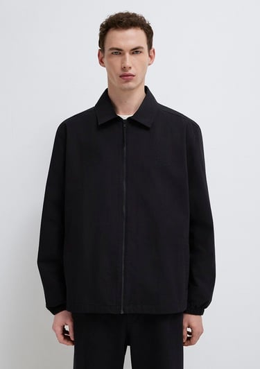  Mavi Siyah Gömlek Loose Fit / Bol Rahat Kesim 0211883-900