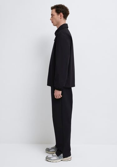  Mavi Siyah Gömlek Loose Fit / Bol Rahat Kesim 0211883-900