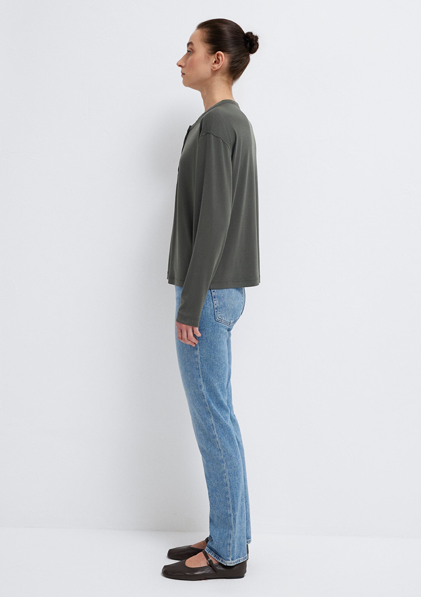  Mavi Haki (TENCEL™) Tişört Regular Fit / Normal Kesim 1613772-71553