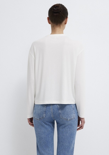  Mavi Ekru (TENCEL™) Tişört Regular Fit / Normal Kesim 1613772-80194