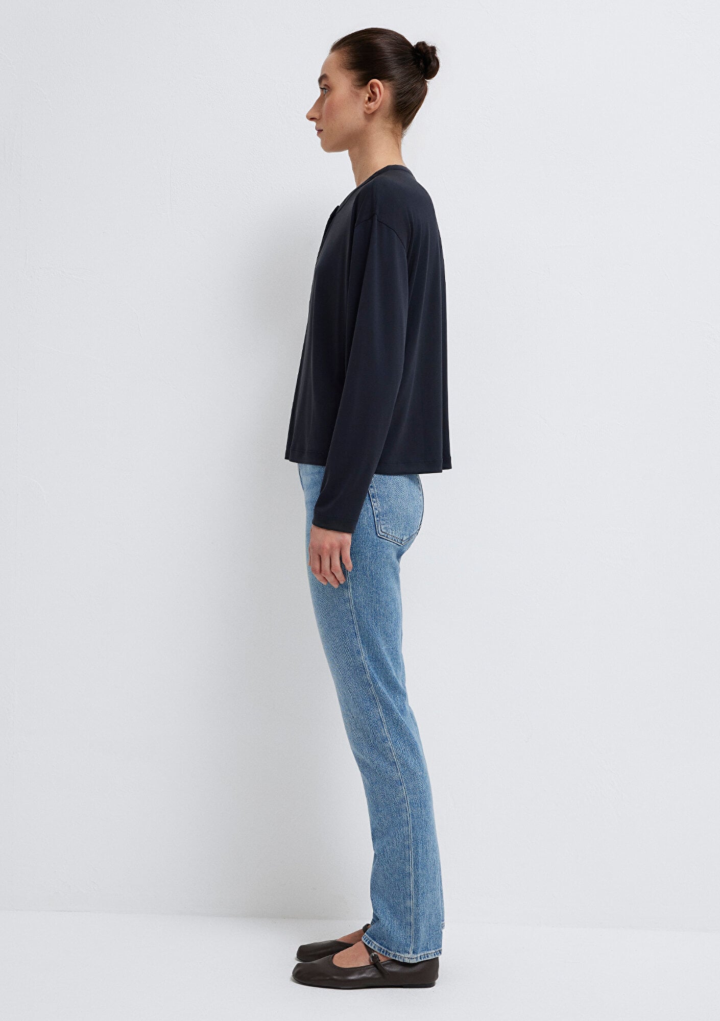  Mavi Siyah (TENCEL™) Tişört Regular Fit / Normal Kesim 1613772-900