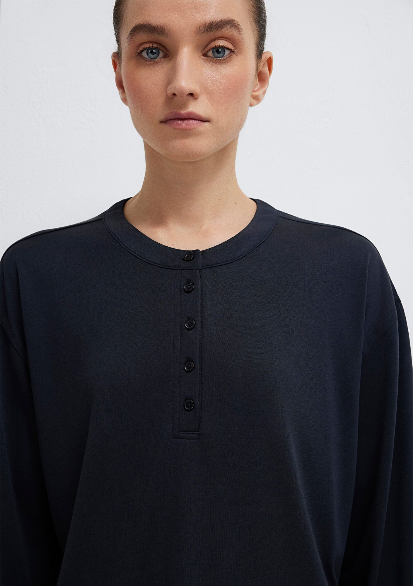  Mavi Siyah (TENCEL™) Tişört Regular Fit / Normal Kesim 1613772-900