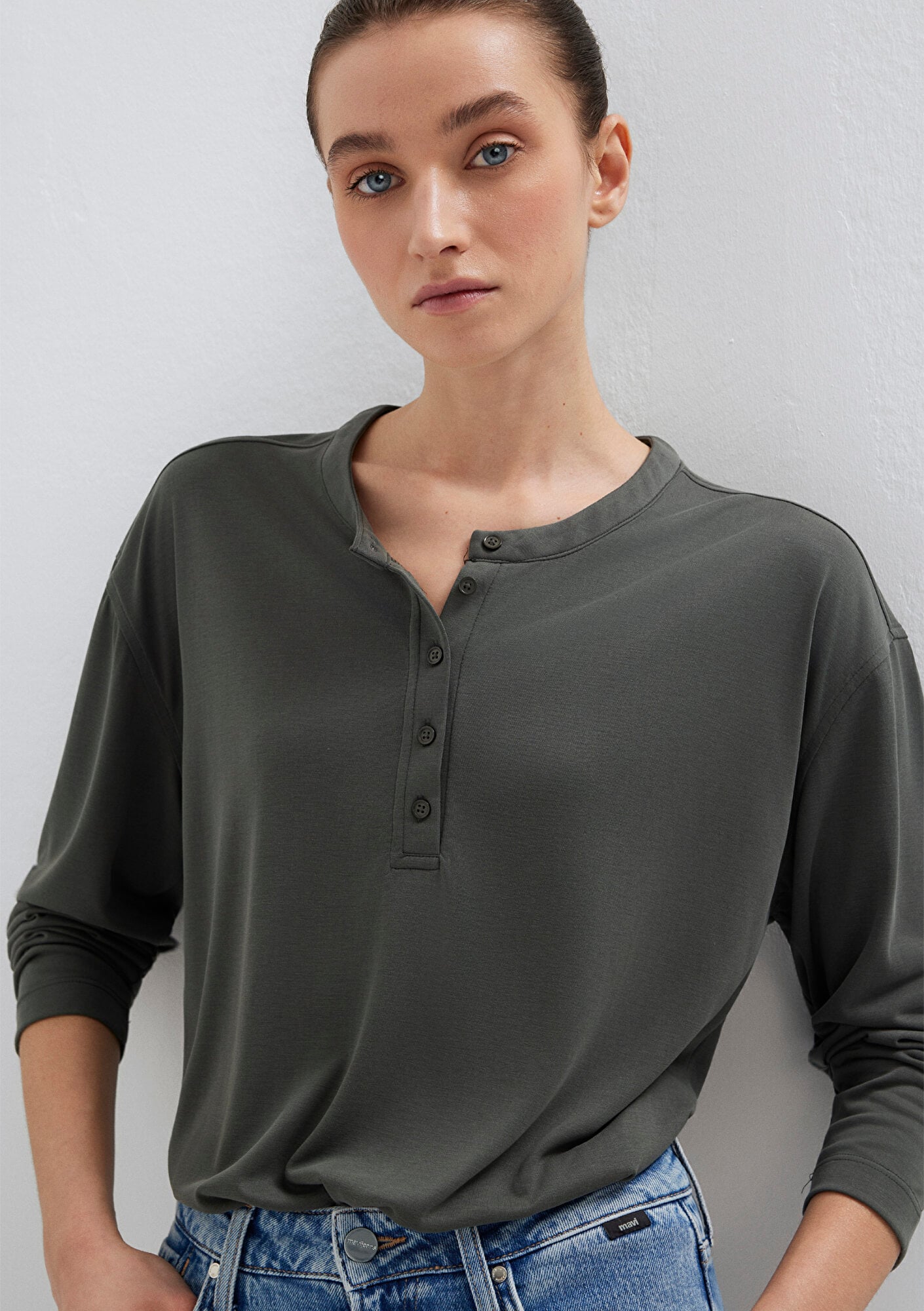 Mavi Haki (TENCEL™) Tişört Regular Fit / Normal Kesim 1613772-71553