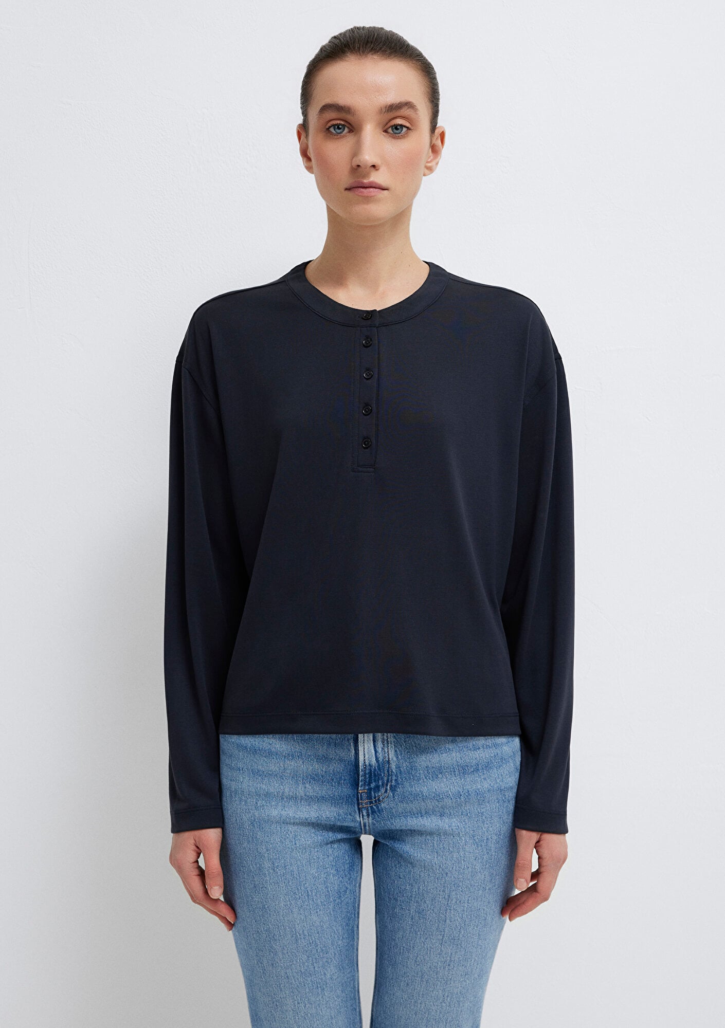 Mavi Siyah (TENCEL™) Tişört Regular Fit / Normal Kesim 1613772-900