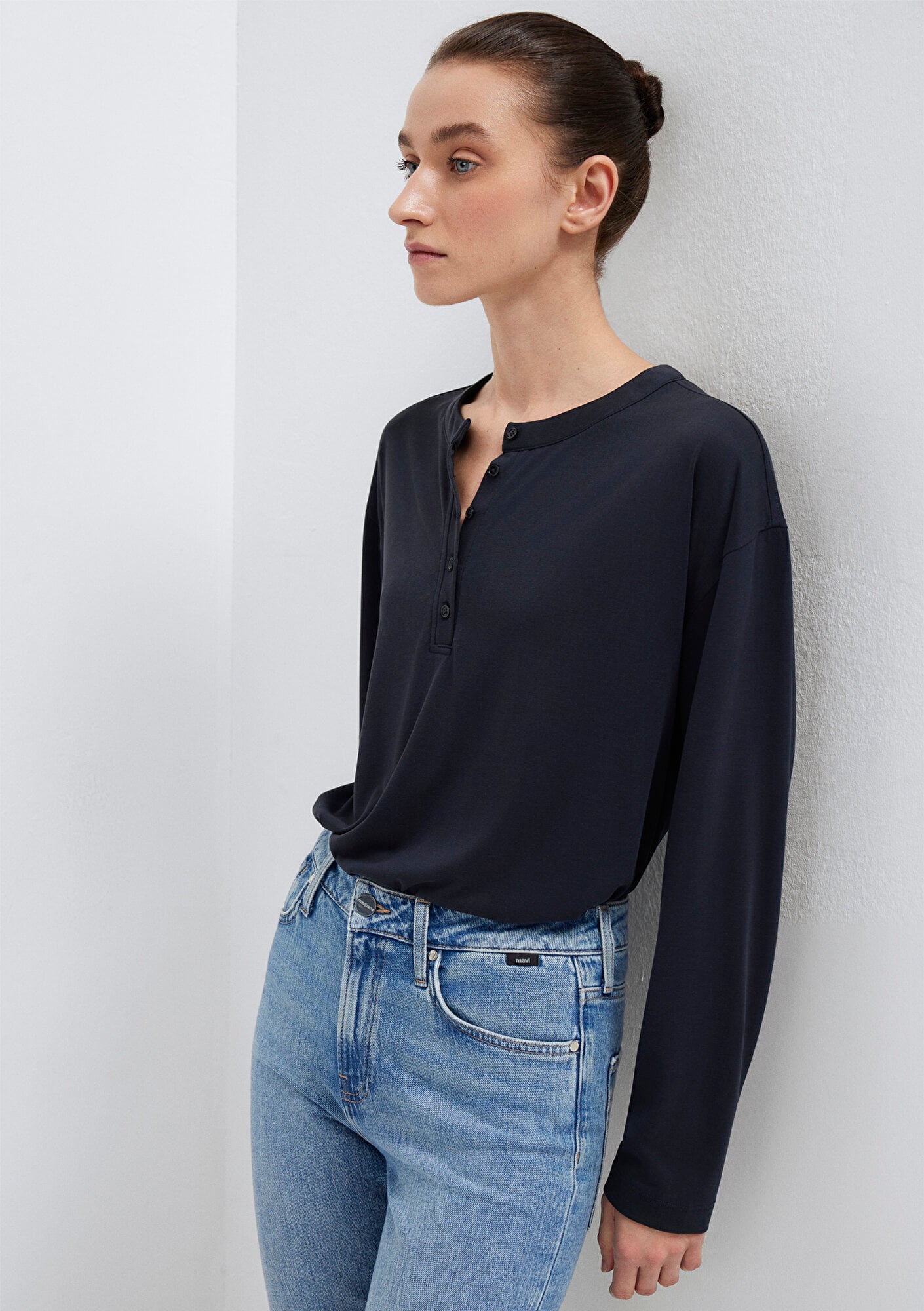 Mavi Siyah (TENCEL™) Tişört Regular Fit / Normal Kesim 1613772-900