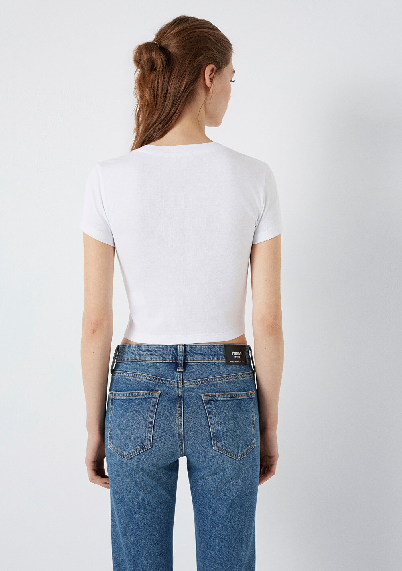 Mavi Mavi Logo Baskılı Beyaz Tişört Fitted / Vücuda Oturan Kesim 1613848-620