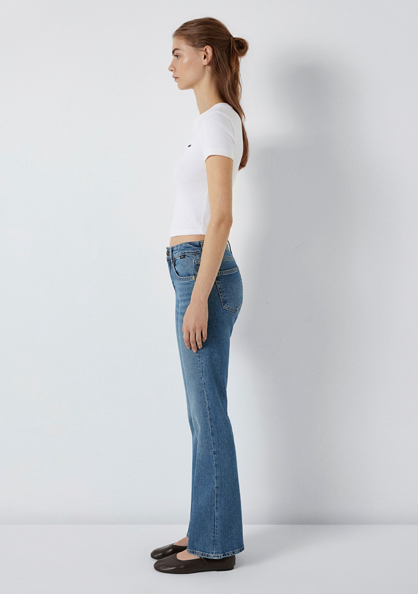 Mavi Mavi Logo Baskılı Beyaz Tişört Fitted / Vücuda Oturan Kesim 1613848-620